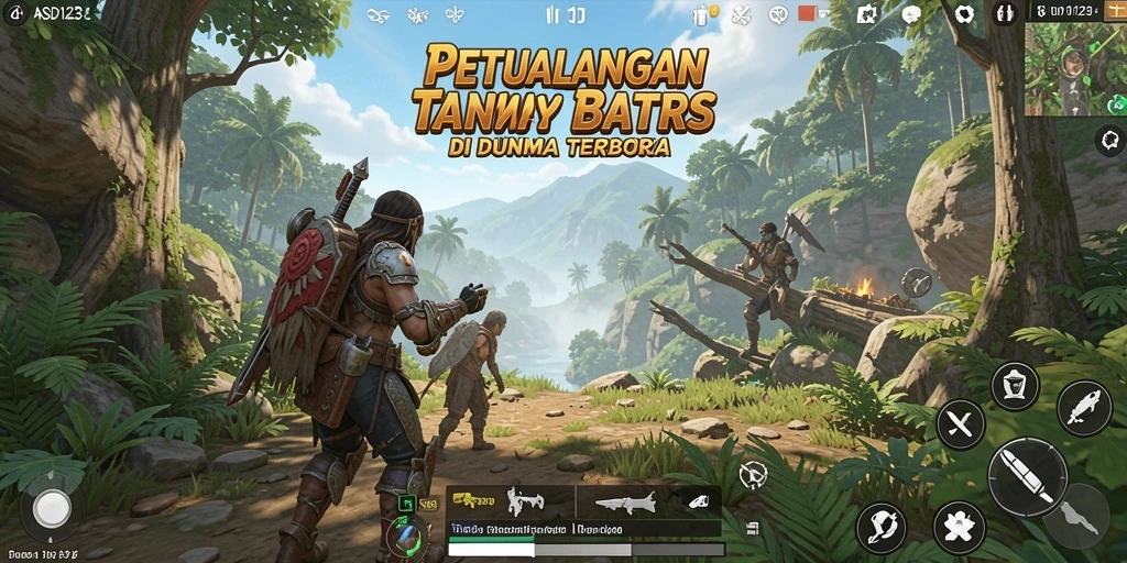 Tampilan screenshot gameplay ASD123 dengan eksplorasi dunia terbuka.