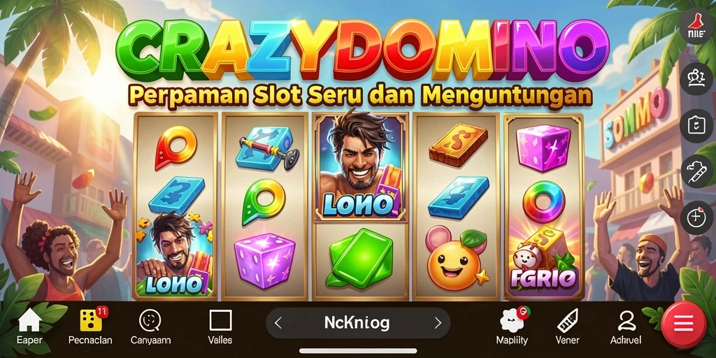 Tampilan menarik dari gameplay CRAZYDOMINO yang menghibur.