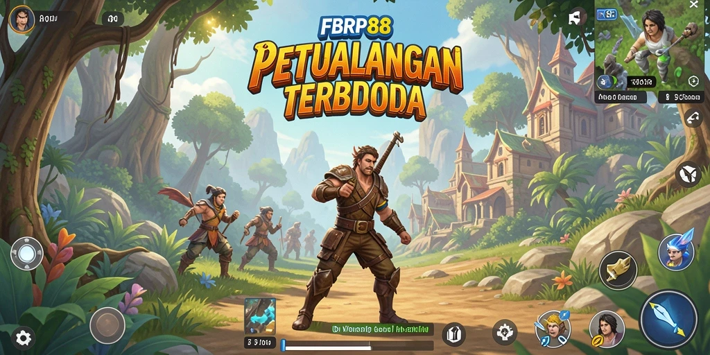 Screenshot gameplay FBRP88 menunjukkan dunia terbuka yang luas dan indah.
