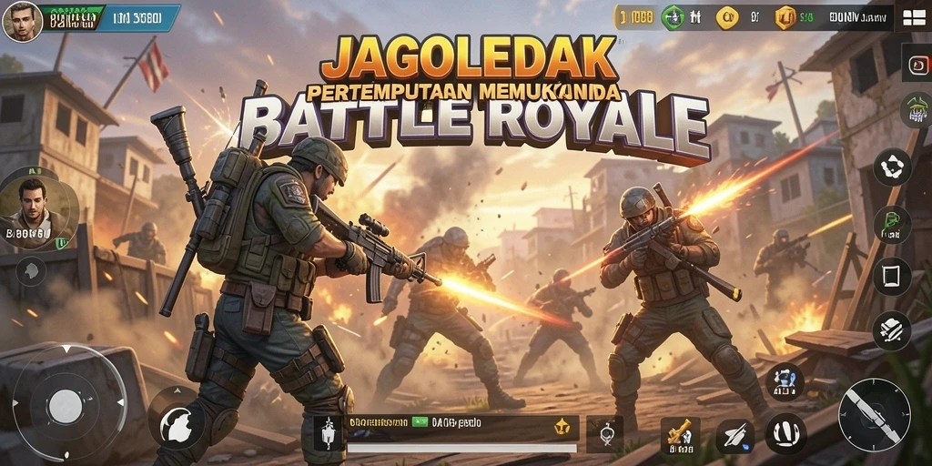 Tangkapan layar menampilkan pertempuran intens dalam JAGOLEDAK.