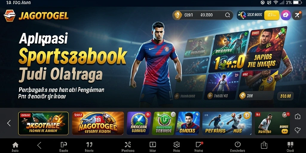 Screenshot utama JAGOTOGEL menampilkan tampilan taruhan olahraga.
