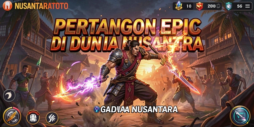 Screenshot gameplay NUSANTARATOTO dengan pertarungan seru.