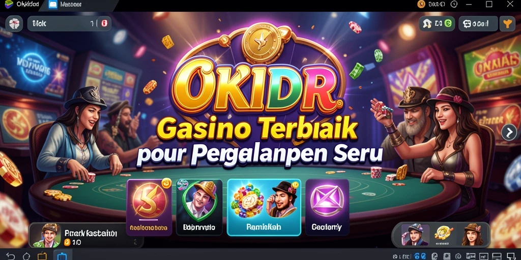 Tampilan utama gameplay OKIDR yang menampilkan keseruan permainan Kasino.