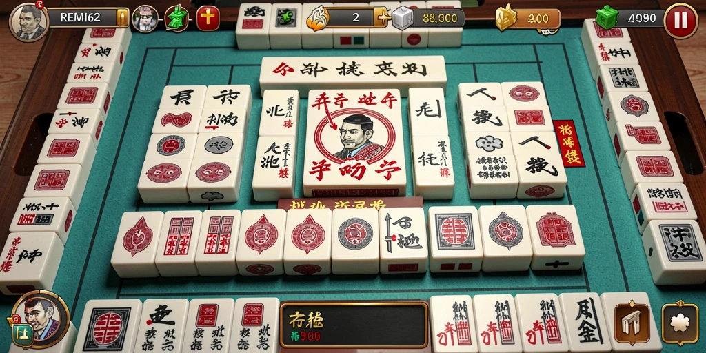 Tampilan screenshot dari gameplay Mahjong di REMI62 yang menarik.