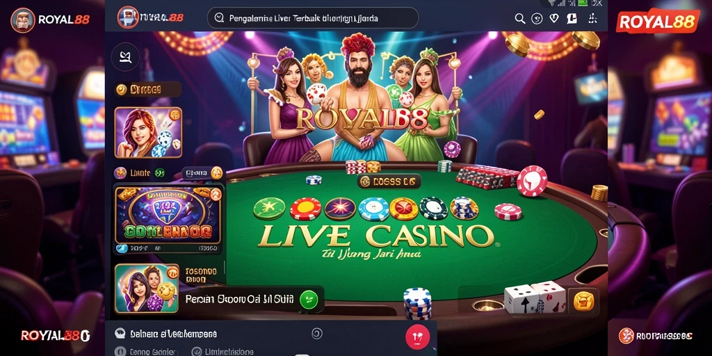 Tampilan live dealer di ROYAL88 saat permainan berlangsung.