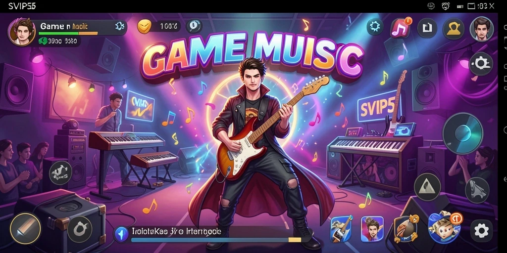 Screenshot SVIP5 menunjukkan pemain menikmati gameplay musik yang dinamis.