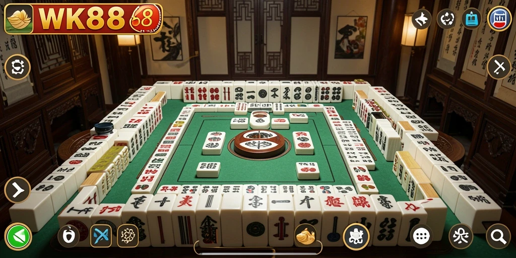 Tampilan gameplay menarik dari <strong>WK888</strong> menampilkan keseruan permainan Mahjong.